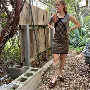 Sleeveless Colorblock Sweater Dress Small